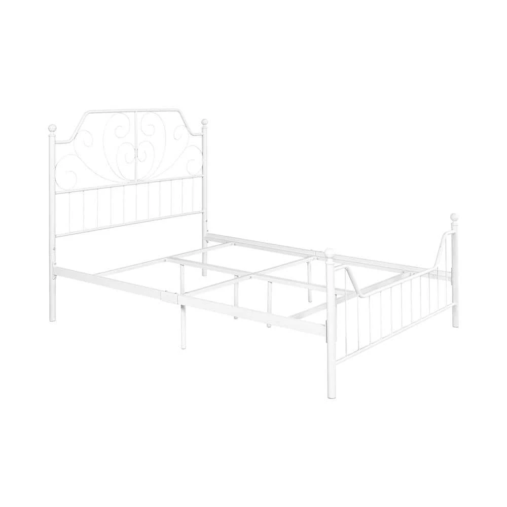 Mudiay Full White Metal Bed by Homy Casa 3 Mudiay Full White Metal Bed by Homy Casa