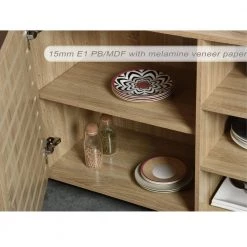 Wood White Sideboard Powder Coating Leg by Homy Casa 17 Wood White Sideboard Powder Coating Leg by Homy Casa -Homy Casa Shop white homy casa sideboards buffet tables aurora side board 44 1000