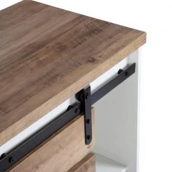 Freesia White Wood 4-tier Storage Cabinet With Sliding Barn Door by Homy Casa -Homy Casa Shop white homy casa sideboards buffet tables freesia 76 1000