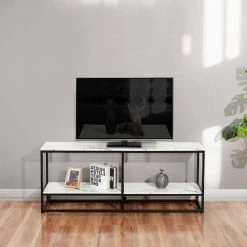ADRIA White Marble Pattern TV STAND by Homy Casa -Homy Casa Shop white homy casa tv stands adria tv stand blackleg 31 1000