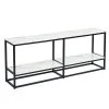 ADRIA White Marble Pattern TV STAND by Homy Casa