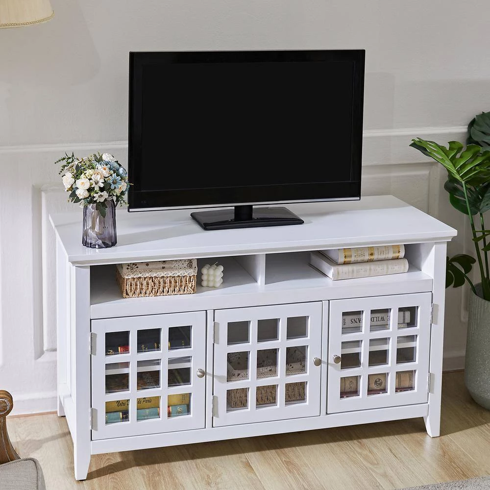 Taneka 48 in. White TV Stand Fits TV's Up To 58 in by Homy Casa 13 Taneka 48 in. White TV Stand Fits TV's Up To 58 in by Homy Casa - Image 11