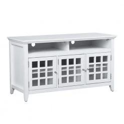 Taneka 48 in. White TV Stand Fits TV's Up To 58 in by Homy Casa