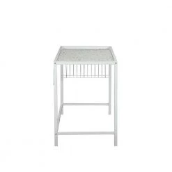 Gilda 43.3 in. Retangular White Wood Writing Desk by Homy Casa -Homy Casa Shop white homy casa writing desks hd gilda 1f 1000