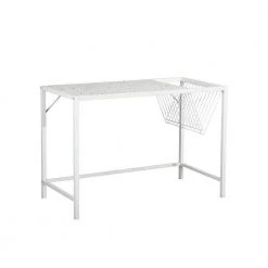 Gilda 43.3 in. Retangular White Wood Writing Desk by Homy Casa