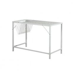 Gilda 43.3 in. Retangular White Wood Writing Desk by Homy Casa -Homy Casa Shop white homy casa writing desks hd gilda c3 1000