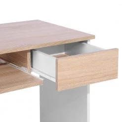 Tik 31.5 in. Rectangular Light Brown 1-Drawer Writing Desk by Homy Casa -Homy Casa Shop white homy casa writing desks hd tik 1d 1000