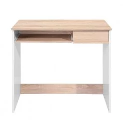 Tik 31.5 in. Rectangular Light Brown 1-Drawer Writing Desk by Homy Casa -Homy Casa Shop white homy casa writing desks hd tik 4f 1000