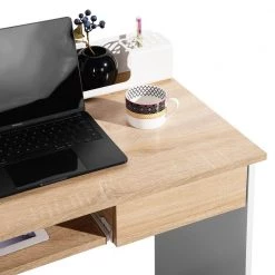 Tik 31.5 in. Rectangular Light Brown 1-Drawer Writing Desk by Homy Casa -Homy Casa Shop white homy casa writing desks hd tik 76 1000