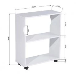 Midtown 47.4 in. White Writing Desk with Movable Shelves by Homy Casa -Homy Casa Shop white homy casa writing desks midtown lr beech a 44 1000