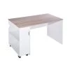 Midtown 47.4 in. White Writing Desk with Movable Shelves by Homy Casa -Homy Casa Shop white homy casa writing desks midtown lr beech a 64 1000