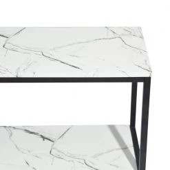 59.8 in. White Marble TV Stand Fits TVs up to 65 in. with Storage Shelf by Homy Casa -Homy Casa Shop white marble and black finish homy casa tv stands adria tv stand blackleg 1f 1000
