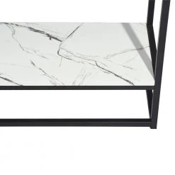 59.8 in. White Marble TV Stand Fits TVs up to 65 in. with Storage Shelf by Homy Casa -Homy Casa Shop white marble and black finish homy casa tv stands adria tv stand blackleg 44 1000