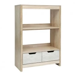 Mcgill Light Brown Storage Cabinet with 2-Drawers by Homy Casa