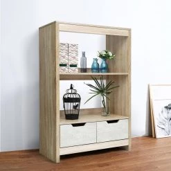 Mcgill Light Brown Storage Cabinet with 2-Drawers by Homy Casa 13 Mcgill Light Brown Storage Cabinet with 2-Drawers by Homy Casa -Homy Casa Shop wood homy casa accent cabinets mcgill c3 1000