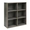 Mckinley 35.4 in. Wood Color 6-Shelf Standard Bookcase by Homy Casa -Homy Casa Shop wood homy casa bookcases bookshelves mckinley a 64 1000