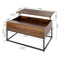Coffee Table Brown MDF Wood by Homy Casa -Homy Casa Shop wood homy casa coffee tables kravets fa 1000