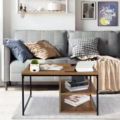 Ufuoma 31.5 in. Square Manufactured Wood Coffee Table by Homy Casa -Homy Casa Shop wood homy casa coffee tables ufuoma 31 1000