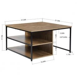 Ufuoma 31.5 in. Square Manufactured Wood Coffee Table by Homy Casa -Homy Casa Shop wood homy casa coffee tables ufuoma 4f 1000