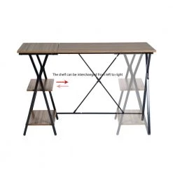 Maddie 47 in. Brown Manufactured Wood Computer Writing Desk with 2 Shelves by Homy Casa -Homy Casa Shop wood homy casa computer desks maddie lmkz fa 1000