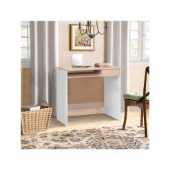 Tik 31.5 in. Rectangular Light Brown 1-Drawer Writing Desk by Homy Casa -Homy Casa Shop wood homy casa computer desks tik 40 1000