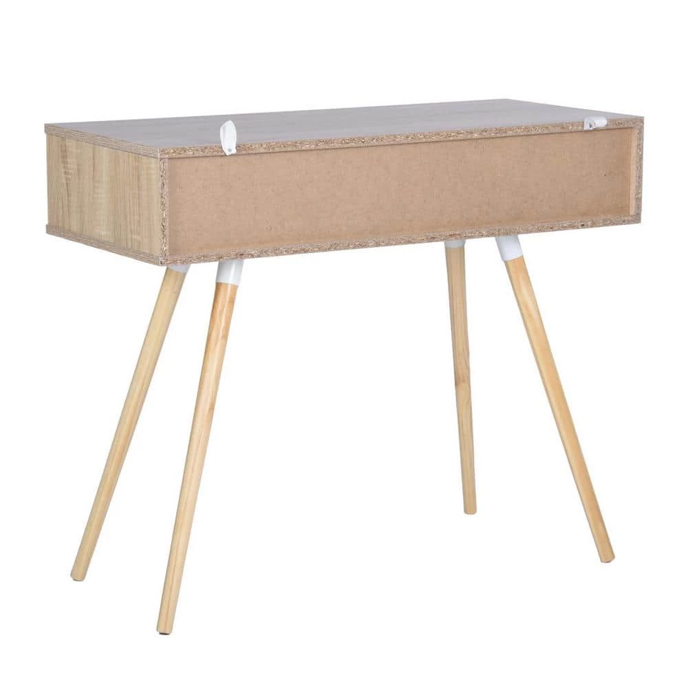 Ultron Oak 35.4 in. Computer Desk With Drawer by Homy Casa 7 Ultron Oak 35.4 in. Computer Desk With Drawer by Homy Casa - Image 5