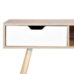 Ultron Oak 35.4 in. Computer Desk With Drawer by Homy Casa 19 Ultron Oak 35.4 in. Computer Desk With Drawer by Homy Casa -Homy Casa Shop wood homy casa writing desks ultron desk fa 1000