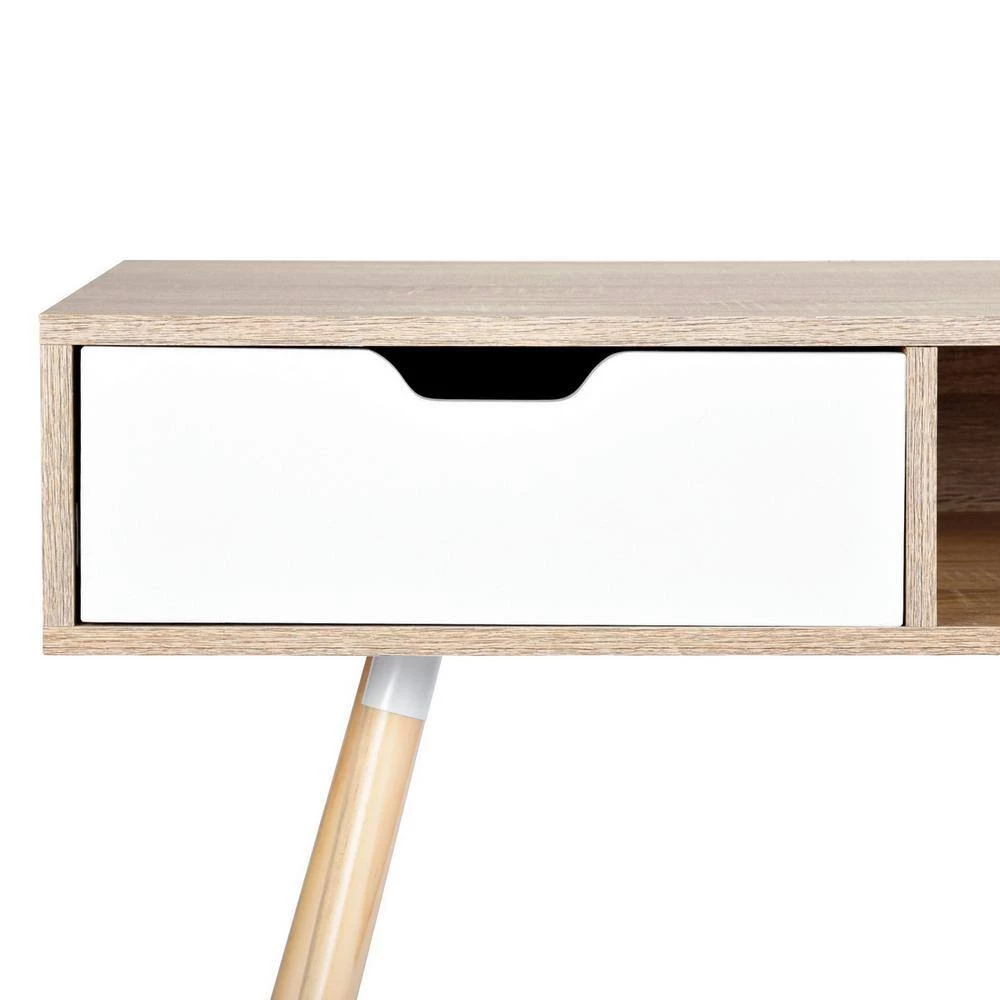 Ultron Oak 35.4 in. Computer Desk With Drawer by Homy Casa 10 Ultron Oak 35.4 in. Computer Desk With Drawer by Homy Casa - Image 8