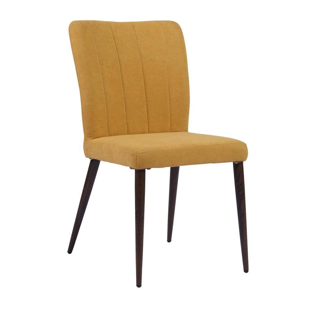 Upholstered Yellow Parsons Chair (Set of 2) by Homy Casa 7 Upholstered Yellow Parsons Chair (Set of 2) by Homy Casa - Image 5