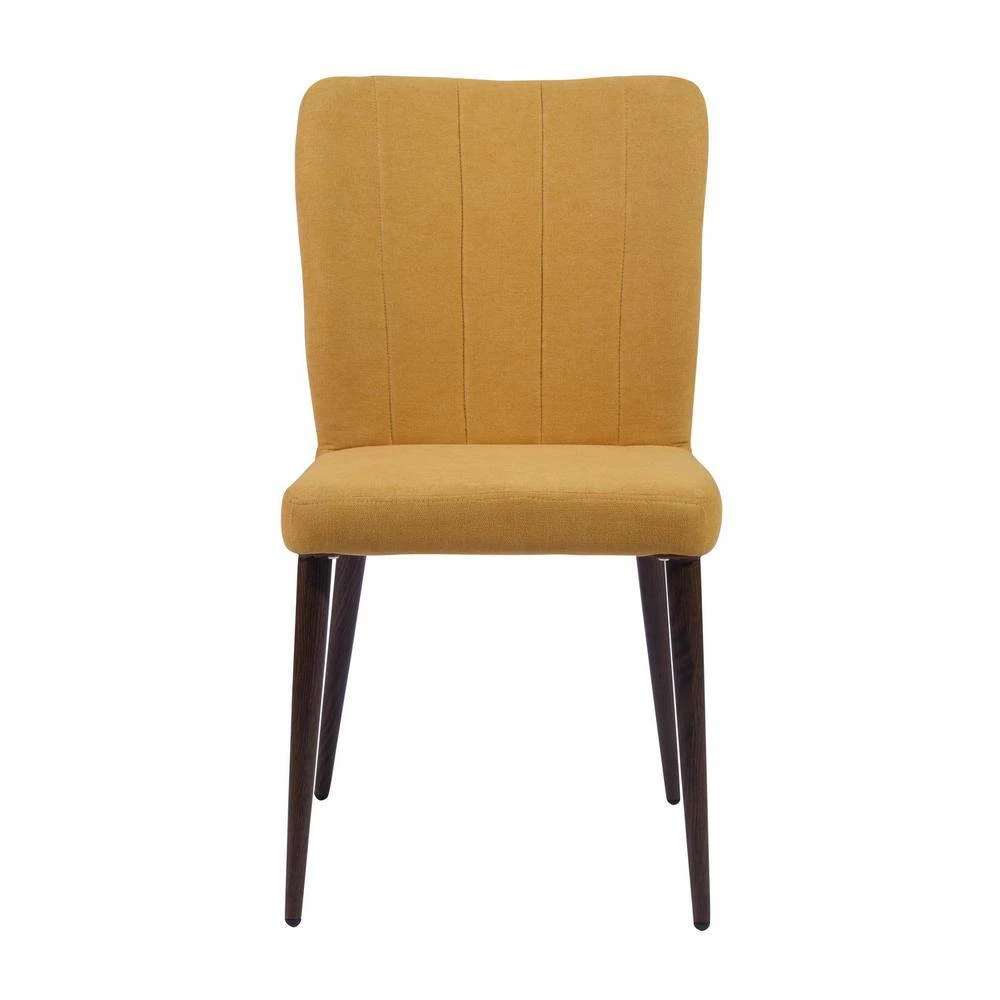 Upholstered Yellow Parsons Chair (Set of 2) by Homy Casa 6 Upholstered Yellow Parsons Chair (Set of 2) by Homy Casa - Image 4