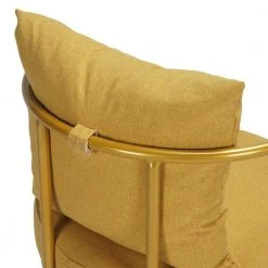 KANTER Yellow with Ottoman Arm Chair by Homy Casa -Homy Casa Shop yellow homy casa accent chairs kanter yellow 1f 1000