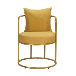 KANTER Yellow with Ottoman Arm Chair by Homy Casa -Homy Casa Shop yellow homy casa accent chairs kanter yellow 4f 1000