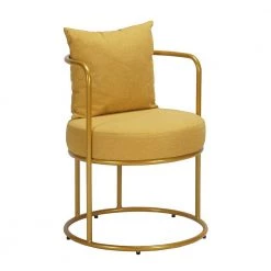 KANTER Yellow with Ottoman Arm Chair by Homy Casa