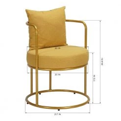 KANTER Yellow with Ottoman Arm Chair by Homy Casa -Homy Casa Shop yellow homy casa accent chairs kanter yellow c3 1000