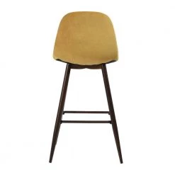 Charlton 37.4 in Yellow Low Back Metal Frame Counter Stool with Fabric Seat (Set of 2) by Homy Casa 19 Charlton 37.4 in Yellow Low Back Metal Frame Counter Stool with Fabric Seat (Set of 2) by Homy Casa -Homy Casa Shop yellow homy casa bar stools hd charlton bar high terry yellow 1f 1000