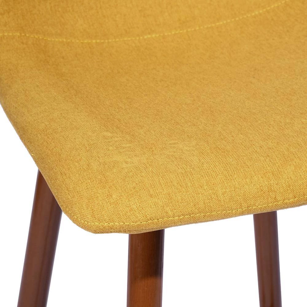 Scargill 39.8 in. Yellow Low Back Metal Fram Cushioned Bar Stool with Fabric Seat (Set of 2) by Homy Casa 9 Scargill 39.8 in. Yellow Low Back Metal Fram Cushioned Bar Stool with Fabric Seat (Set of 2) by Homy Casa - Image 7