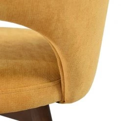 Aranguiz Yellow Fabric Upholstered Arm Dining Chairs ( Set of 2) by Homy Casa -Homy Casa Shop yellow homy casa dining chairs aranguiz terry fabric yellow ukfr 1d 1000