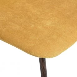 Fabric + Foam Upholstery Medieval living room Side Chair Wood legs Yellow Parsons Chair (Set of 4) by Homy Casa -Homy Casa Shop yellow homy casa dining chairs charlton terry fabric yellow fa 1000