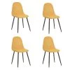 Charlton Yellow Fabric Upholstered Dining Chairs (Set of 4) by Homy Casa -Homy Casa Shop yellow homy casa dining chairs hd charlton terry fabric yellow 64 1000