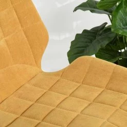 Yellow ining Chair Upholstered Fabric Side Chair (Set of 2) by Homy Casa -Homy Casa Shop yellow homy casa dining chairs safari yellow 44 1000