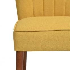 Thaddeus Yellow Fabric Upholstered Side Dining Chairs ( Set of 2 ) by Homy Casa -Homy Casa Shop yellow homy casa dining chairs thaddeus yellow 1d 1000