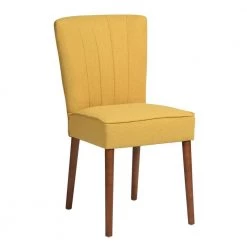 Thaddeus Yellow Fabric Upholstered Side Dining Chairs ( Set of 2 ) by Homy Casa -Homy Casa Shop yellow homy casa dining chairs thaddeus yellow c3 1000