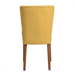 Thaddeus Yellow Fabric Upholstered Side Dining Chairs ( Set of 2 ) by Homy Casa -Homy Casa Shop yellow homy casa dining chairs thaddeus yellow fa 1000