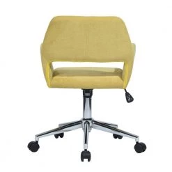 Computer Yellow Desk Chair Home Office Task Chair Upholstered Open Back Swivel Canary by Homy Casa -Homy Casa Shop yellow homy casa task chairs ross chrome canary fa 1000